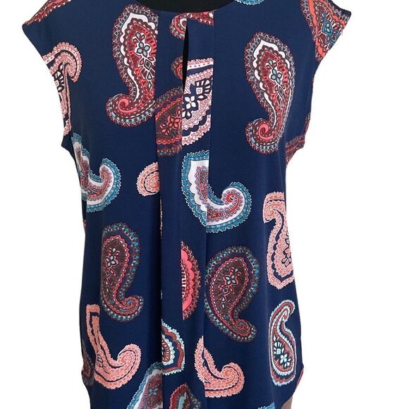 LIZ Claiborne Sleeveless Paisley Print Blouse Size M - Picture 1 of 11